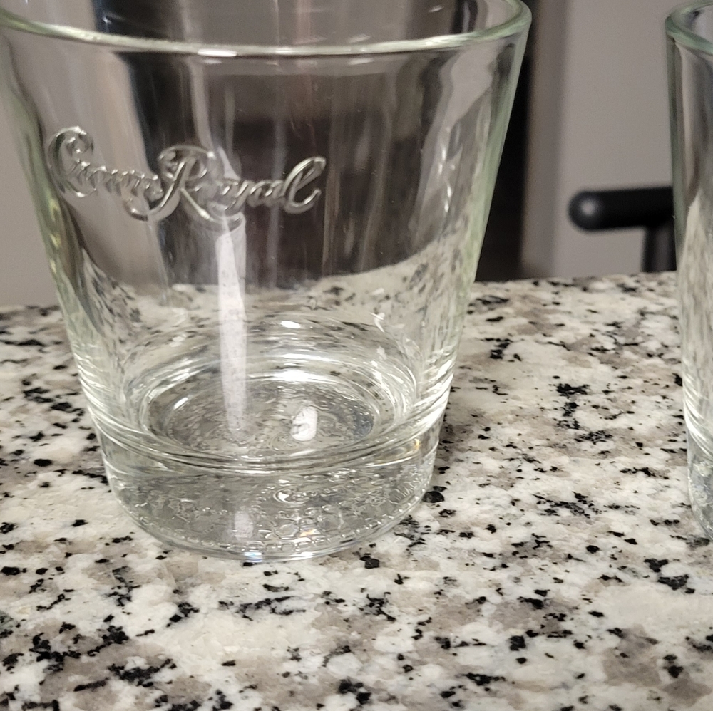 Crown Royal pair of embossed glasses